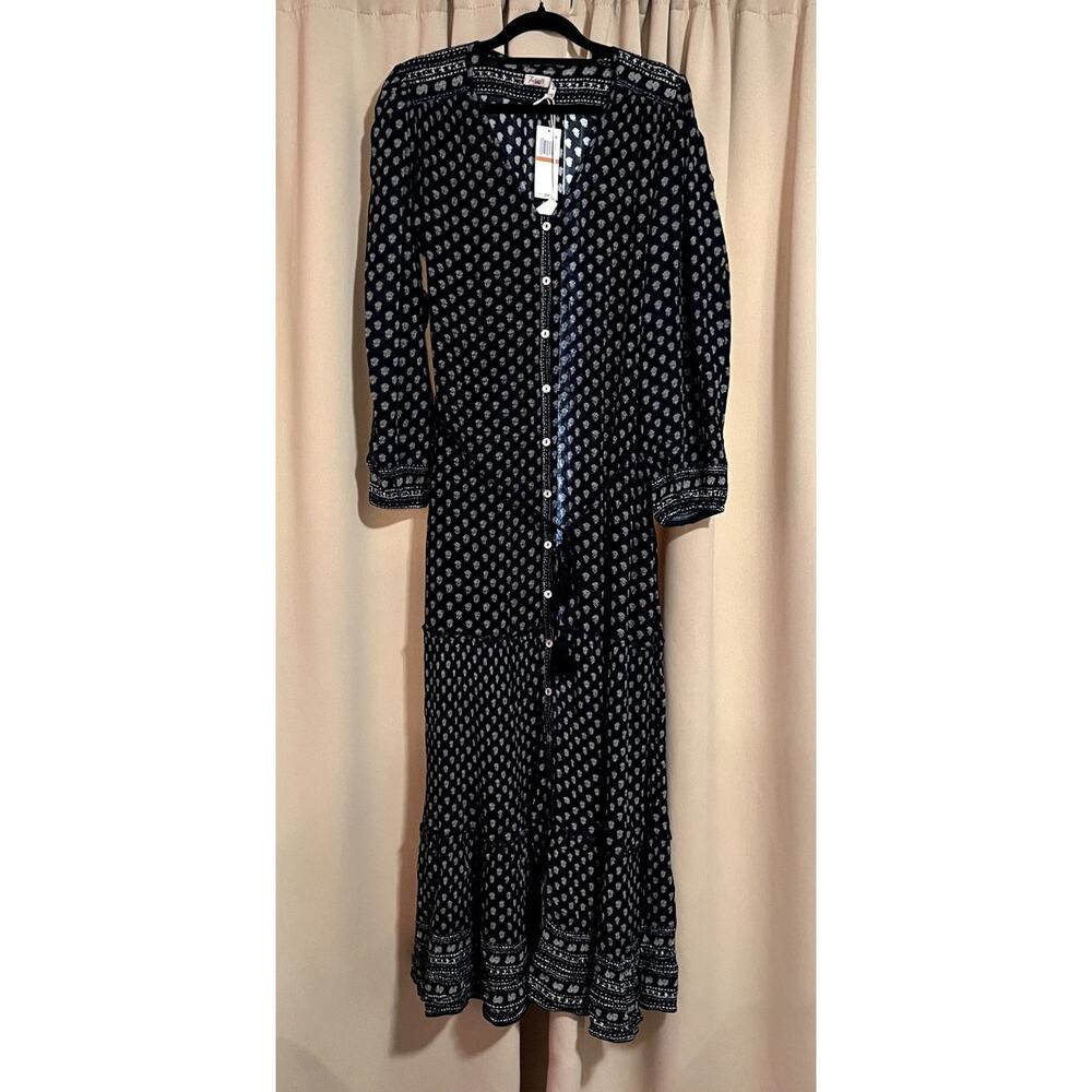 FAHERTY Orinda Long Sleeve Maxi Dress Sz S - Picture 7 of 11